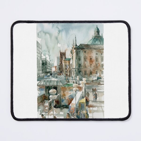 Item preview, Munich Watercolor Street designed and sold by caracatita75.