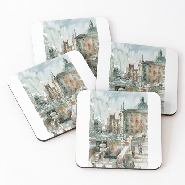 Item preview, Munich Watercolor Street designed and sold by caracatita75.