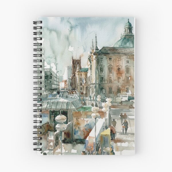 Item preview, Munich Watercolor Street designed and sold by caracatita75.