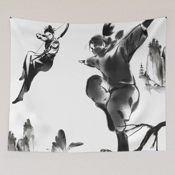 Item preview, Archer & Ninja Zen: Aerial Sumi-e Duel designed and sold by Kanniax.