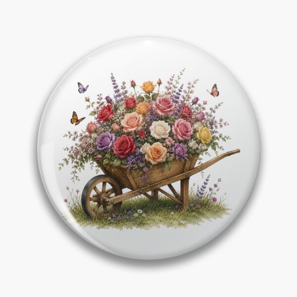 Item preview, Vintage Rose Wheelbarrow designed and sold by PetalGarden.