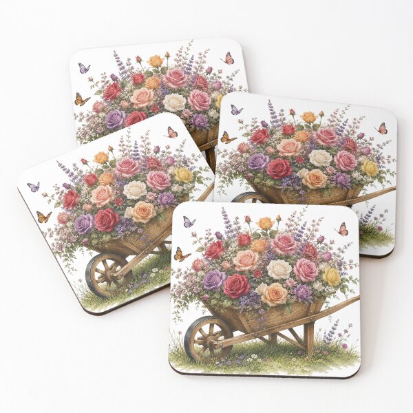 Item preview, Vintage Rose Wheelbarrow designed and sold by PetalGarden.
