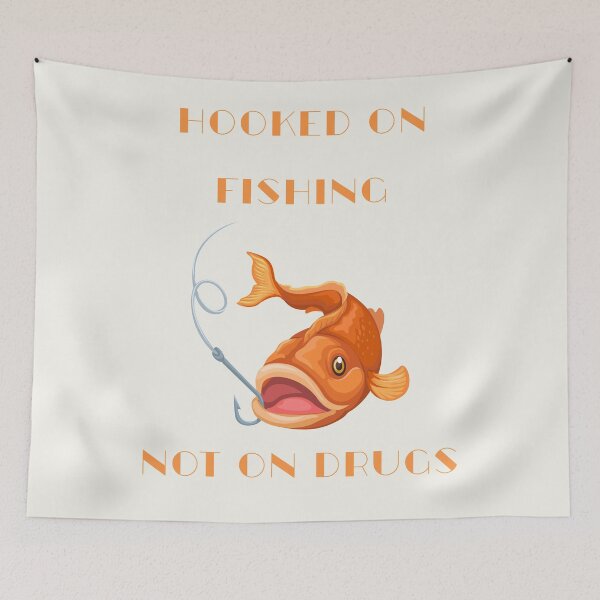 Item preview, Hooked On Fishing Not On Drugs Funny Fishing T-Shirt designed and sold by WearFine.