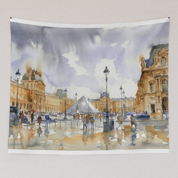 Item preview, Rainy Louvre Paris designed and sold by caracatita75.