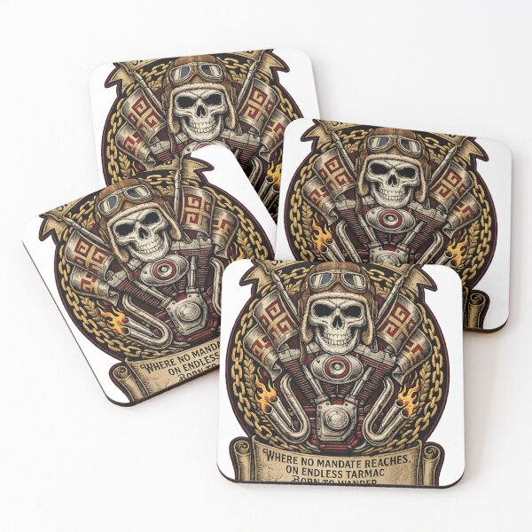 Item preview, Vintage Biker Skull Spirit of the Road Motorcycle Rider Graphic designed and sold by AMIR PRO .