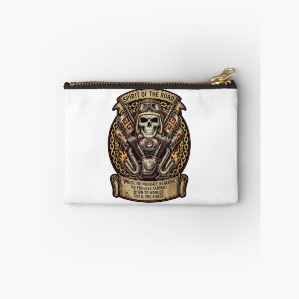 Item preview, Vintage Biker Skull Spirit of the Road Motorcycle Rider Graphic designed and sold by AMIR PRO .