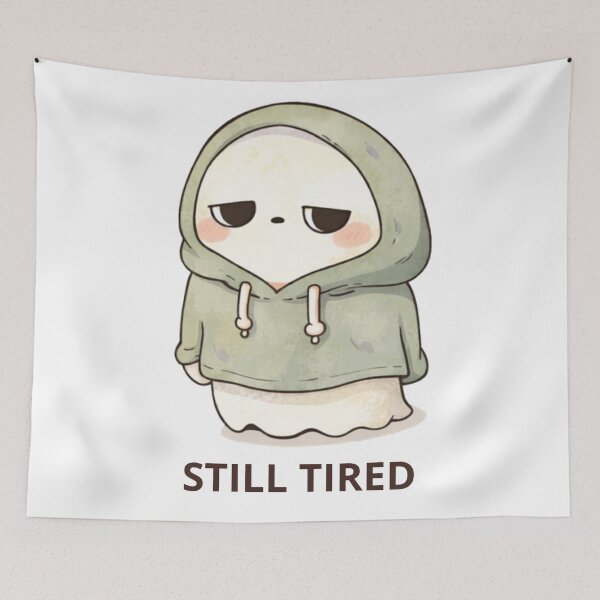 Item preview, Still Tired Ghost | Cute Kawaii Aesthetic | Relatable Low Energy Design designed and sold by The Mood Index.