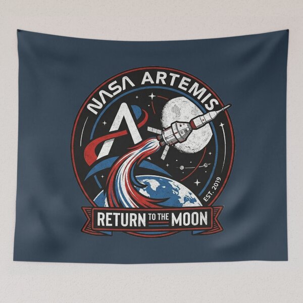 Item preview, NASA Artemis Mission Patch: Return to the Moon - Vintage Retro Aesthetic designed and sold by Z3al-Store.