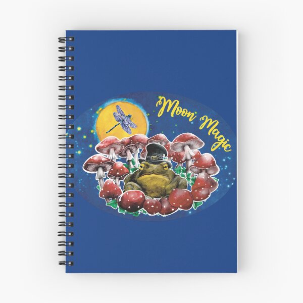 Item preview, Moon Magic Swamp Witch Frog Mushroom Full Moon Sticker designed and sold by DinaJefferyStudios.
