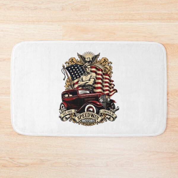 Item preview, Vintage American Muscle Car – Retro Speedway Motors Classic Car Design designed and sold by allin14fun.