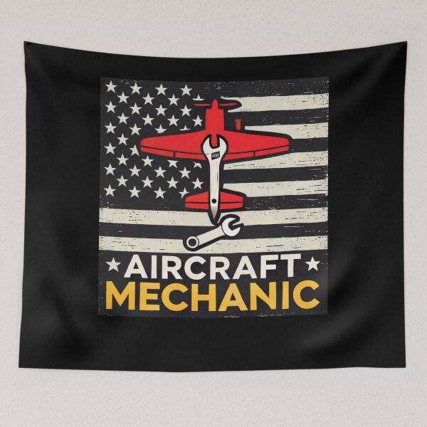Artikelvorschau, Flugzeugmechaniker-Flagge entworfen und verkauft von SiarheiYur.