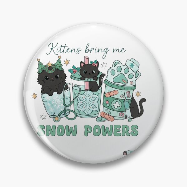Item preview, Kittens Bring Me Snow Powers - Cute Winter Medical Cat Art designed and sold by PeplumiArt.