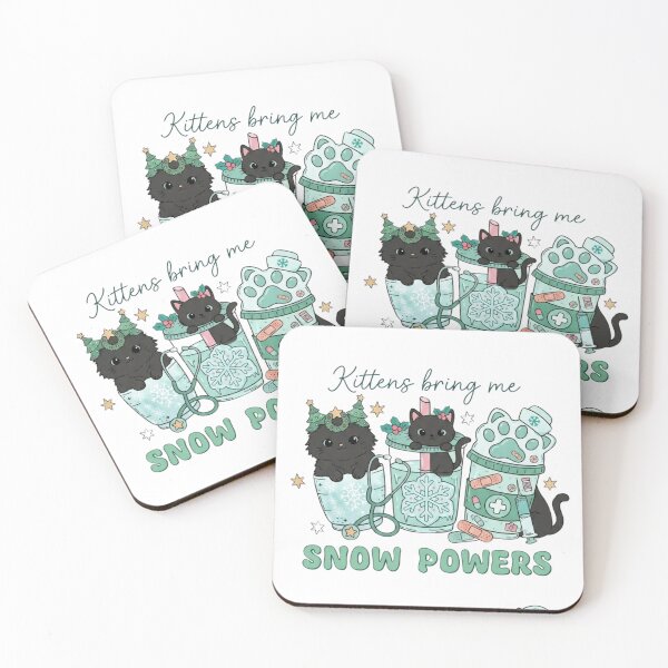 Item preview, Kittens Bring Me Snow Powers - Cute Winter Medical Cat Art designed and sold by PeplumiArt.