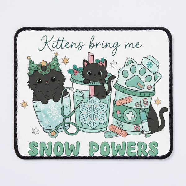 Item preview, Kittens Bring Me Snow Powers - Cute Winter Medical Cat Art designed and sold by PeplumiArt.