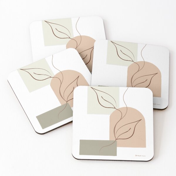Item preview, Boho Minimalist Line Art: Botanical Leaves & Geometric Shapes designed and sold by IO Soul Spaces.