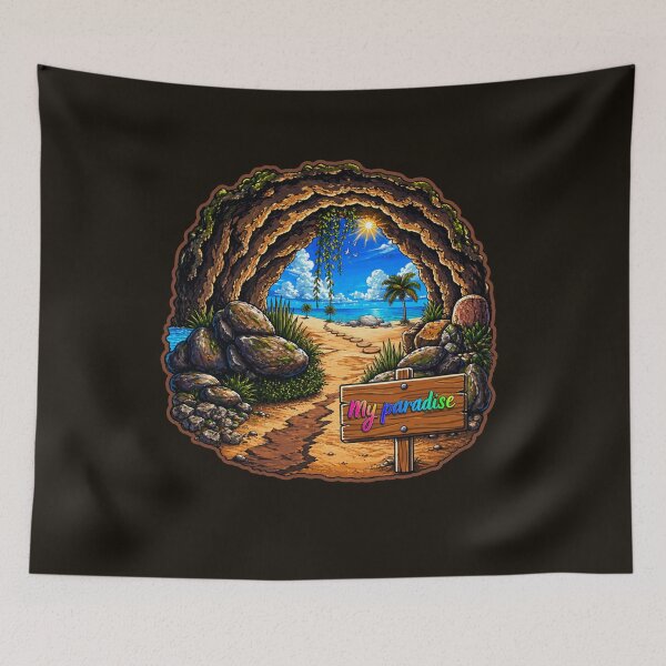 Item preview, My Paradise Tropical Beach Cave Shirt Summer Vacation Travel Tee designed and sold by Aimetoi.