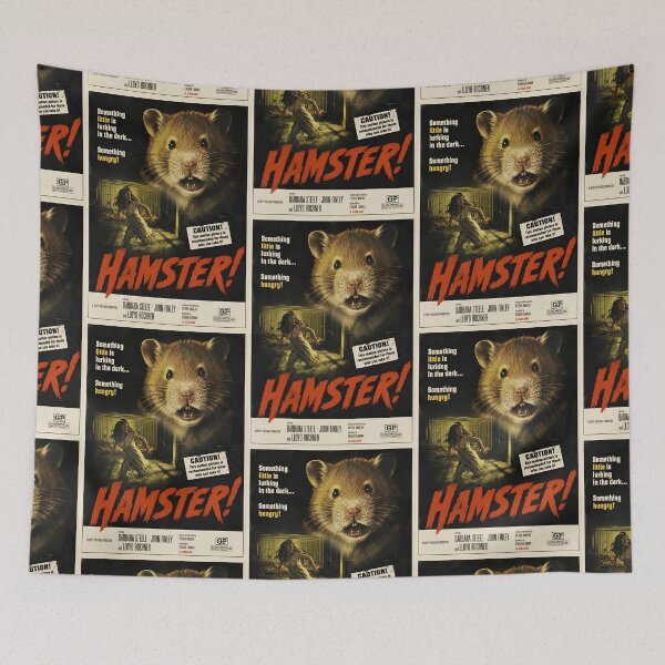 Item preview, Hamster! Retro movie poster. designed and sold by Hyper-fantasia.