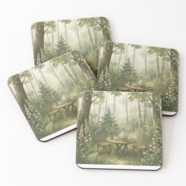 Item preview, Forest Tea Party Shirt | Cozy Woodland Tea Table Graphic Tee designed and sold by SleepyLlamaClothes.