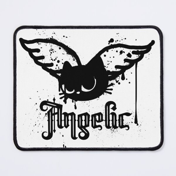 Item preview, Angelic black cat anarchist black spray paint designed and sold by InkRiot Studios.