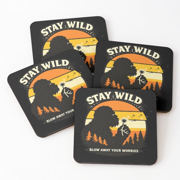 Item preview, Stay Wild Blow Away Your Worries Bigfoot Retro Vintage Shirt, Bigfoot Blowing Dandelion designed and sold by VibeOffline Studio.