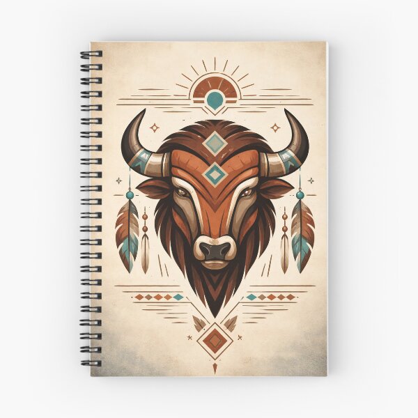 Item preview, Southwestern Buffalo Wall Art, Tribal Boho Bull Indigenous Inspired Print designed and sold by asudesign.