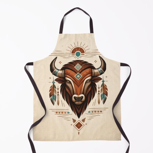 Item preview, Southwestern Buffalo Wall Art, Tribal Boho Bull Indigenous Inspired Print designed and sold by asudesign.