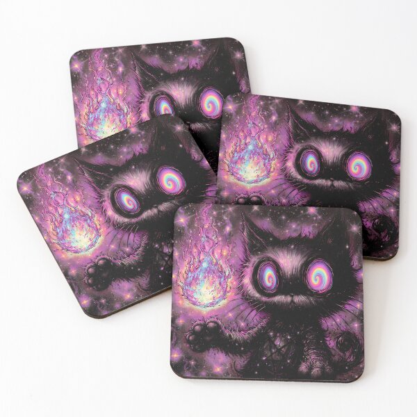 Item preview, Psychedelic Witch Cat The Cosmos Calls & My Familiar Answers  designed and sold by DonaldWaltersxx.