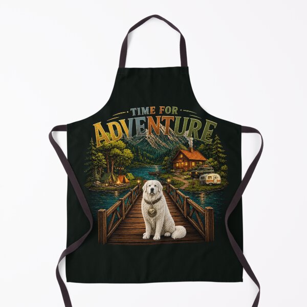 Item preview, Time For Adventure Mountain Dog – Camping Outdoor Aesthetic T-Shirt designed and sold by Aimetoi.