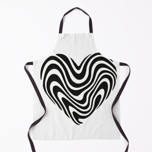 Item preview, Wavey Black and White Psychedelic Heart designed and sold by The-SilentPlace.