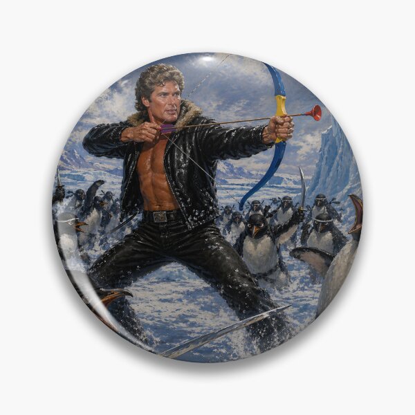 Item preview, The Hoff vs Ninja Penguins designed and sold by Hyper-fantasia.
