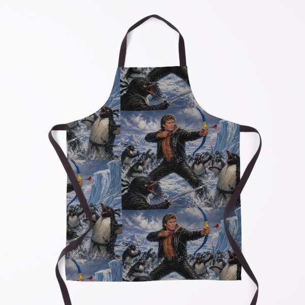Item preview, The Hoff vs Ninja Penguins designed and sold by Hyper-fantasia.