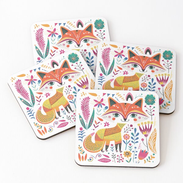 Item preview, Folk Art Fox designed and sold by FloralFolkArt.