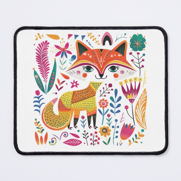 Item preview, Folk Art Fox designed and sold by FloralFolkArt.