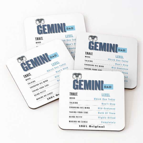 Item preview, Gemini Dad Traits - Humorous Zodiac Father's Day Gift designed and sold by ZenWealthDesign.
