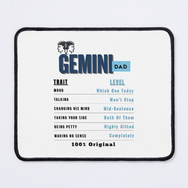 Item preview, Gemini Dad Traits - Humorous Zodiac Father's Day Gift designed and sold by ZenWealthDesign.