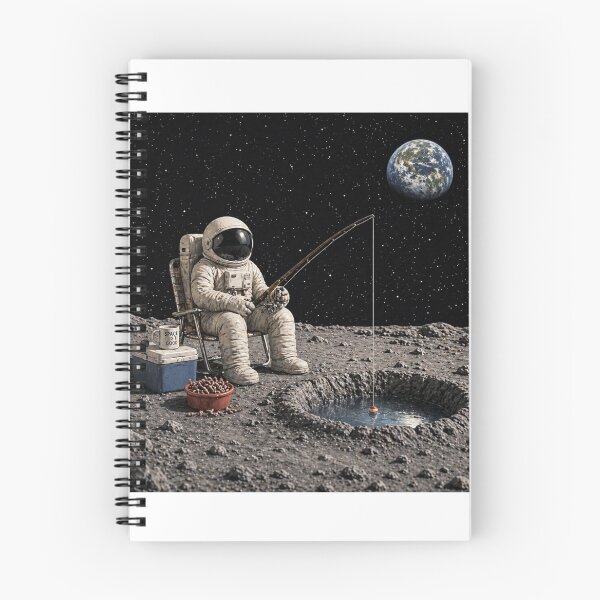 Item preview, Space Fishing Shirt | Relaxing Astronaut on the Moon Graphic Tee designed and sold by SleepyLlamaClothes.