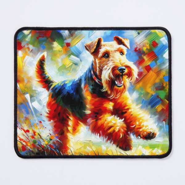 Item preview, Welsh Terrier Acrylic Art Black and Tan Welshie Portrait designed and sold by Puppy Puzzles Plus.
