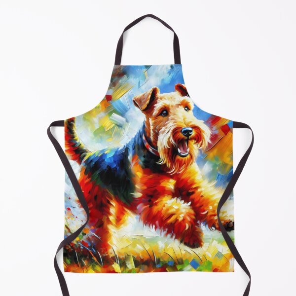 Item preview, Welsh Terrier Acrylic Art Black and Tan Welshie Portrait designed and sold by Puppy Puzzles Plus.