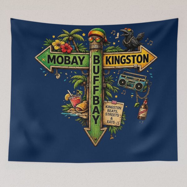 Item preview, Caribbean Rhythm & Vibes- Buff Bay Jamaica Street Art  designed and sold by digitalbob60.