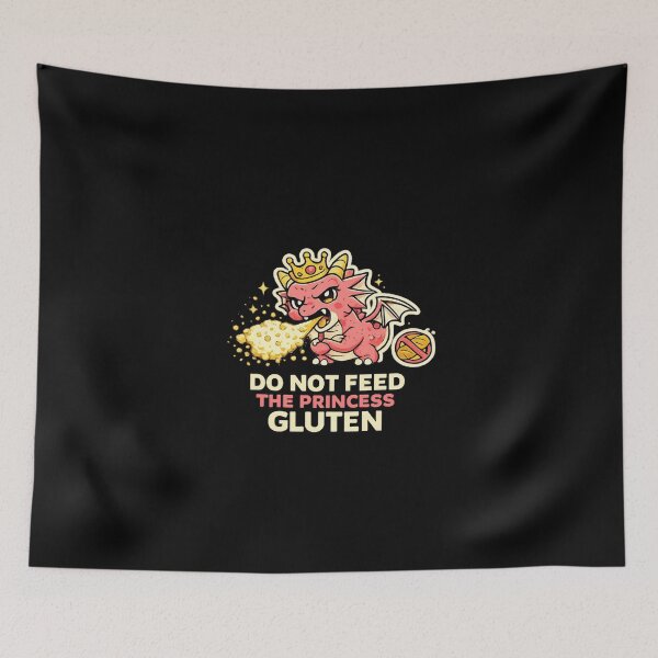 Item preview, Do Not Feed The Princess Gluten Funny Gluten Free Dragon Shirt designed and sold by VibeOffline Studio.