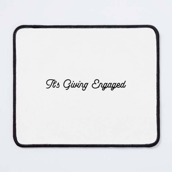 Item preview, It's Giving Engaged - in Black Script Font for Engagement, Soon to be Wife, Wedding Gift designed and sold by My Sweet Engagement.