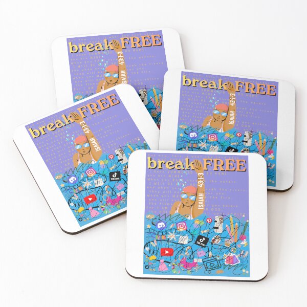 Item preview, Break Free Scripture graphic design art designed and sold by Boy and Belugee.