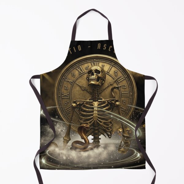 Item preview, Alchemical Chronos: Memento Mori Skeleton & Ancient Clock designed and sold by MilaVibeStudio.