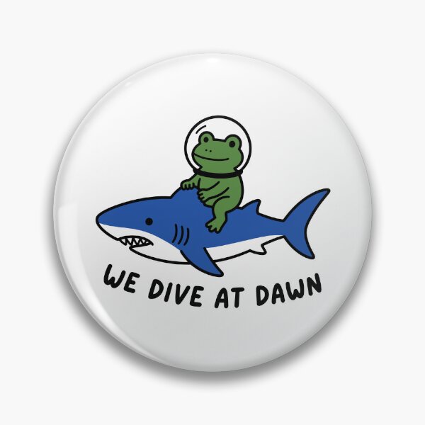 Item preview, We Dive at Dawn Funny Scuba Diving Frog Diver designed and sold by gunaone-design.