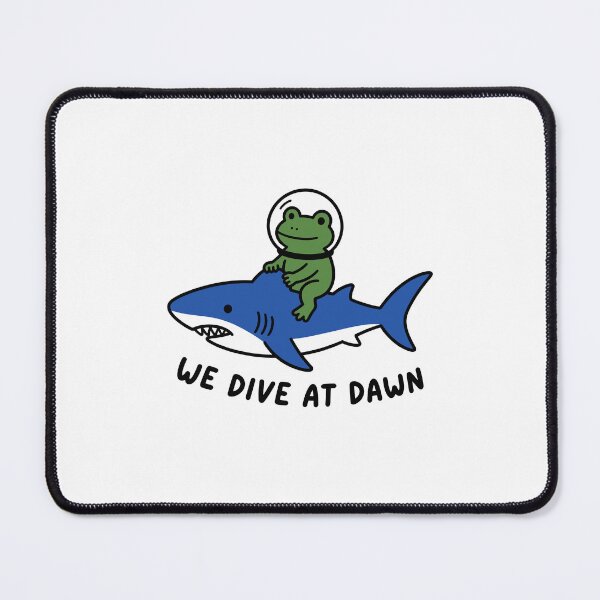 Item preview, We Dive at Dawn Funny Scuba Diving Frog Diver designed and sold by gunaone-design.