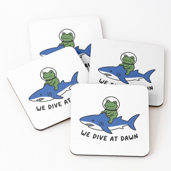 Item preview, We Dive at Dawn Funny Scuba Diving Frog Diver designed and sold by gunaone-design.