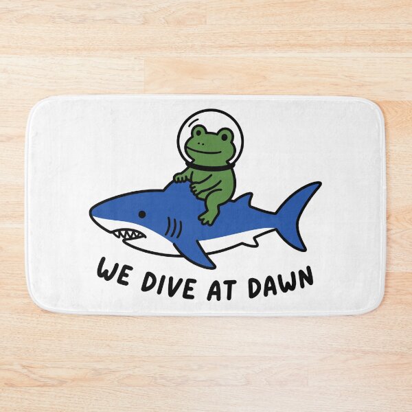 Item preview, We Dive at Dawn Funny Scuba Diving Frog Diver designed and sold by gunaone-design.