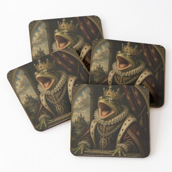Item preview, Renaissance Frog Shirt | Royal Frog Portrait Funny Graphic Tee designed and sold by SleepyLlamaClothes.
