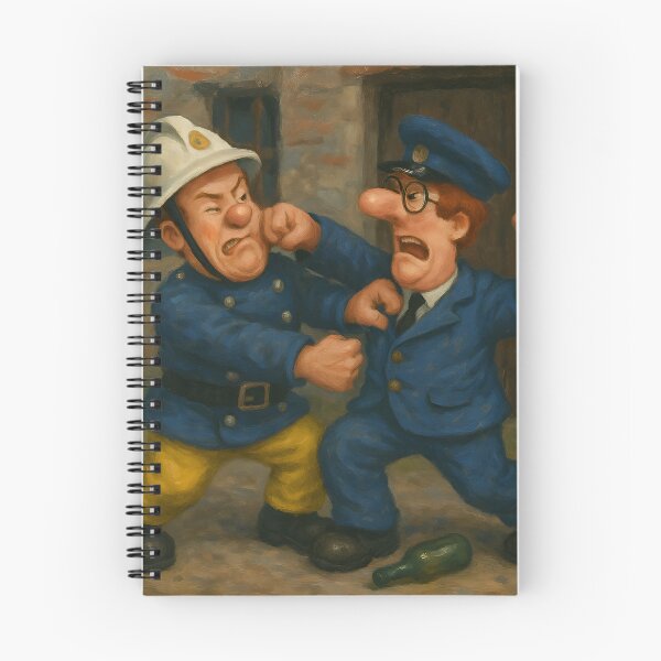 Item preview, Postman Pat & Fireman Sam Fight designed and sold by Hyper-fantasia.