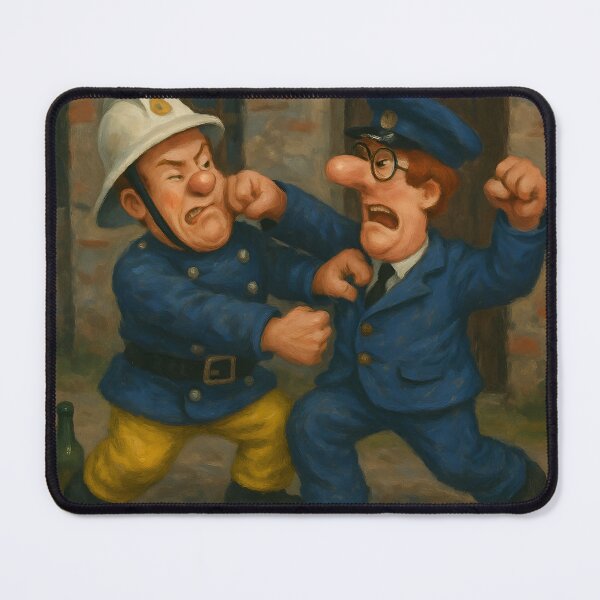 Item preview, Postman Pat & Fireman Sam Fight designed and sold by Hyper-fantasia.